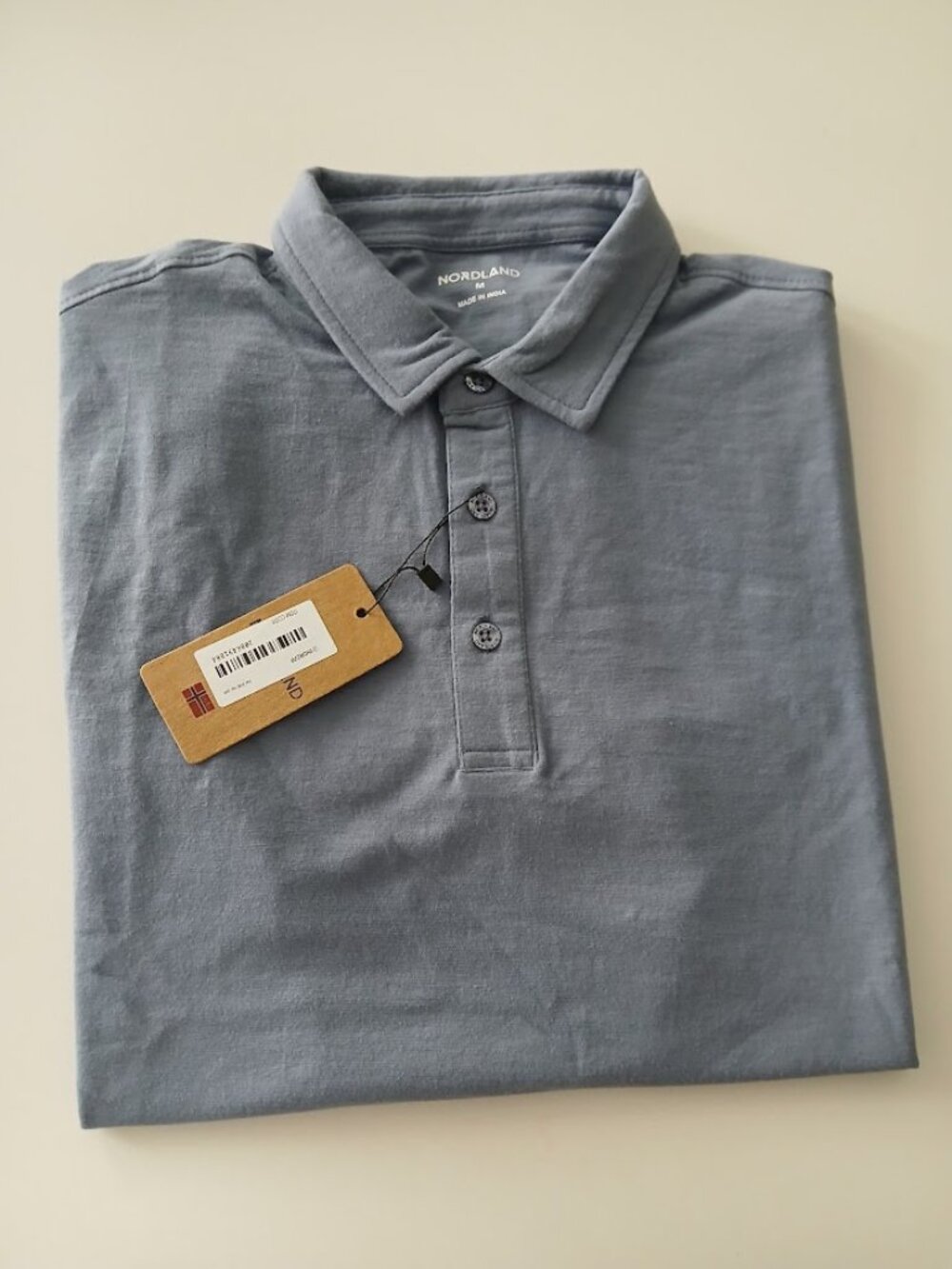 NORDLAND Mens Light Blue Cotton Polo - size M - NEW